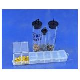 Jewelry Pinch Bails Lot with Containers