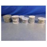 Metal Jewelry Making Chain & Wire Mesh Spools Lot