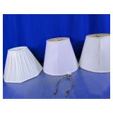Assorted Fabric Lamp Shades Trio