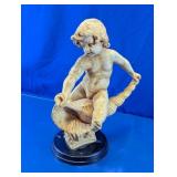 Cherub Cornucopia Ceramic Figurine