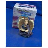 Miniature Guardian Angel Reading Figurine w/ Box