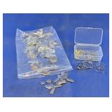 Metal Charms & Wine Glass Rings Lot