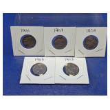 Jefferson Nickels (1951, 1953 & 1957)
