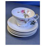 Ucagco China Teacup & 4 Saucers Set