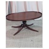 Duncan Phyfe Style Oval Mahogany Coffee Table