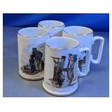 Norman Rockwell Collector Mug Set