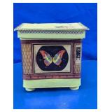 Vintage Philco TV Metal Tin Box Footed