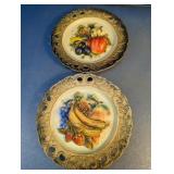 Vintage Napcoware Fruit Wall Hanging Plates Duo