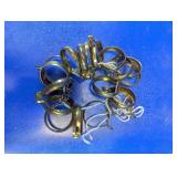 Vintage Brass Curtain Drapery Rings Lot