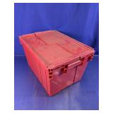 Red Akro-Mils Storage Container