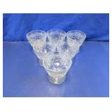 Pressed Glass Dessert Cups Set
