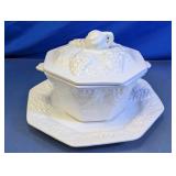 Ceramic Covered Dish With Underplate