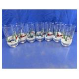 Winter Holiday Drinking Glass Set