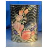 Vintage Cheinco Seashell Metal Wastebasket