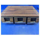 Kensonic 3-Drawer Cassette Storage Organizer Lot