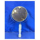 Vintage Floral Porcelain Hand Swivel Mirror
