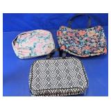 Nicole Miller & Floral Travel Cosmetic Bag Lot