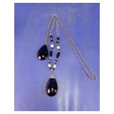 Black Teardrop Pendant Necklace Assortment