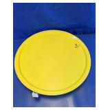 Yellow Wooden Lazy Susan Serving Tray