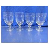 Clear Paneled Water Goblets Set