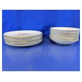 Golden Wheat Dinner Plates & Soup Bowls Set