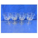 Clear Stemmed Goblets Set