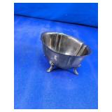 Footed Metal Decorative Bowl