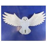 DWK Corp Flying Snowy Owl Wall Plaque Decor