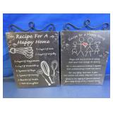 Recipe Wall Plaque Set