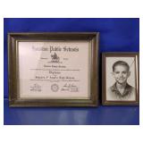 Framed Diploma & Portrait Photograph