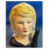 Vintage Hand Painted Nippon Lady Head Vase