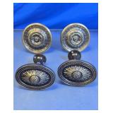 Ornate Round Curtain Holdback Set