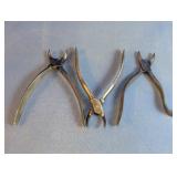 Vintage Dental Tooth Extracting Forceps Trio