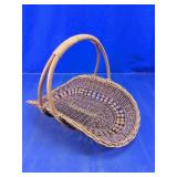 Wicker Gathering Basket with Wooden Beads
