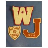 Vintage Varsity Letter & Sports Patch Trio