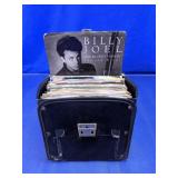 Vintage 45 RPM Record Case with Vinyl Singles