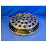 Brass-Tone Holy Communion Serving Tray Set
