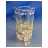 Vtg. Flintstones Pebbles Birthday Glass & Figure