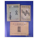 Antique Clock & Jewelry Catalog Reprint Lot