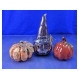 Halloween & Fall Decorative Pumpkins Set