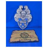 Heraldic Wall Plaque & Lexington Cannon Plaque