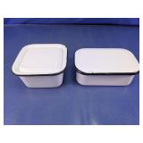 Enamelware Refrigerator Storage Dishes