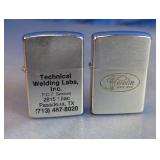 Vintage Advertising Pocket Lighters Duo