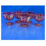 Cranberry Gilt Stemware