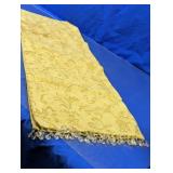 Elegant Gold Beaded Floral Table Runner