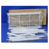 White Metal Adjustable Multi-Tier Organizer Rack