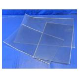Clear Acrylic Rectangular Panel Sheet Trio