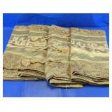 Elegant Paisley Pole Top Curtains w/Tassels Lot