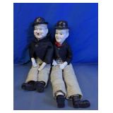 Porcelain Laurel & Hardy Doll Pair