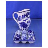 Ceramic Pitcher and Eggs